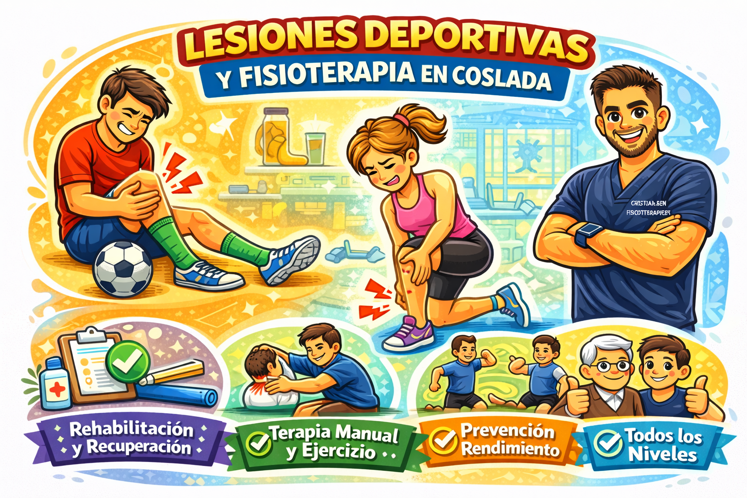 Lesiones deportivas y fisioterapia en Coslada